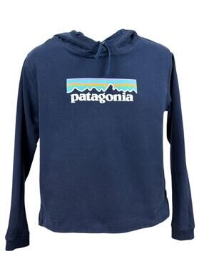 Patagonia P-6 Logo Uprisal Hoody Women's Size Large Blue Sweatshirt STY39557